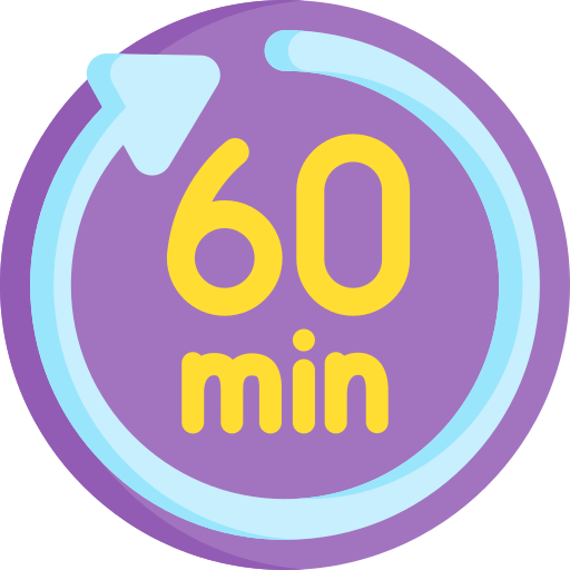 60 minutes Detailed Flat Circular Flat icon