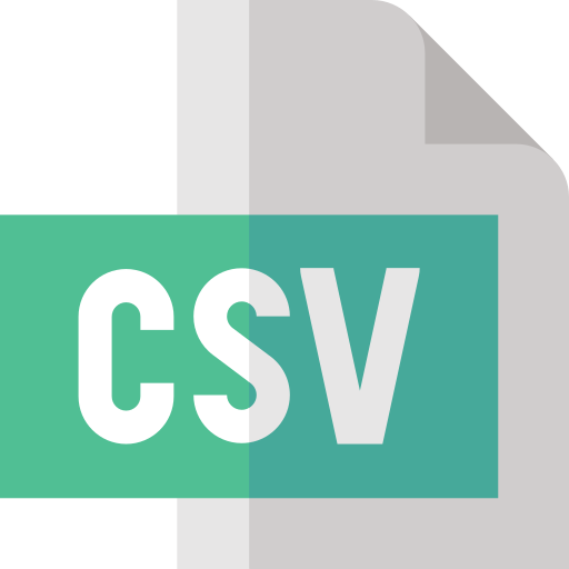 csv Basic Straight Flat icon