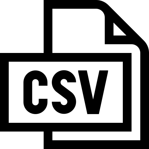 csv Basic Straight Lineal icoon