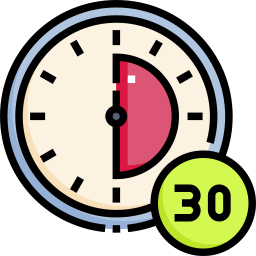 30 minuten Detailed Straight Lineal color icon