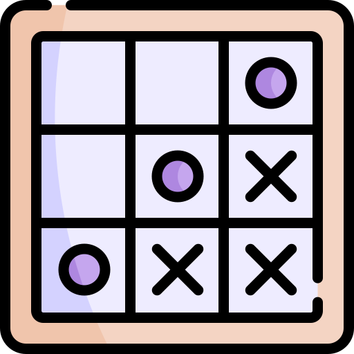 Tic tac toe Kawaii Lineal color icon