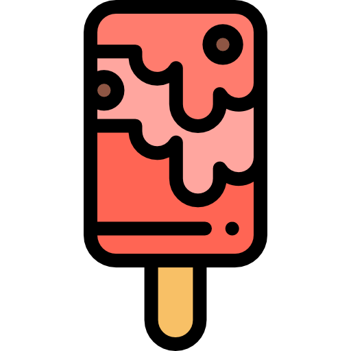 Ice cream Detailed Rounded Lineal color icon