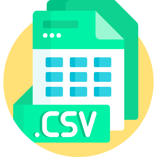 csv Detailed Flat Circular Flat icon