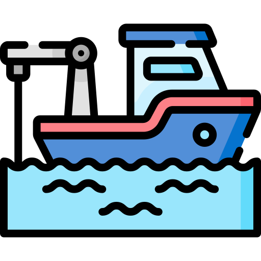 Fishing boat Special Lineal color icon