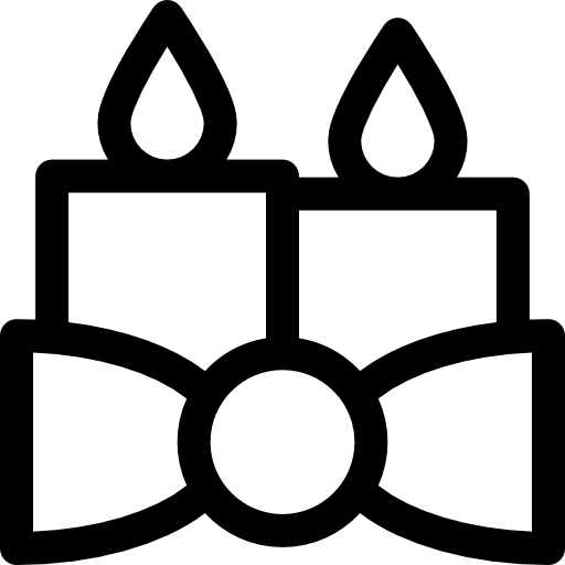 bougies Basic Rounded Lineal Icône