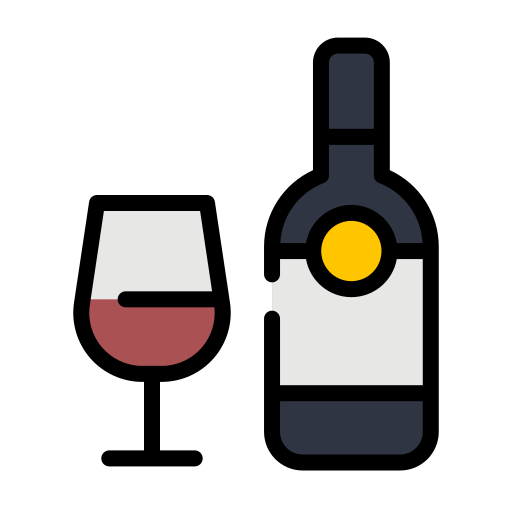 Wine Generic Outline Color icon