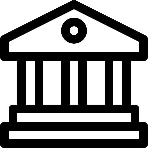 gerechtsgebouw Basic Rounded Lineal icoon