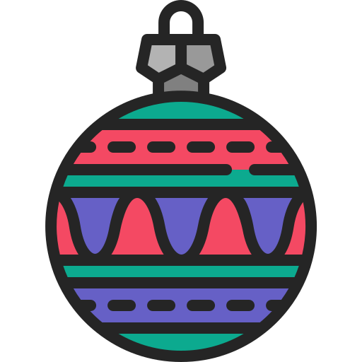 クリスマスボール Generic Outline Color icon