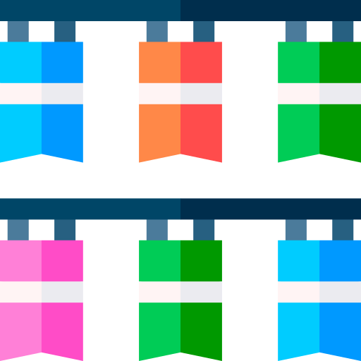 guirlandes Basic Straight Flat Icône