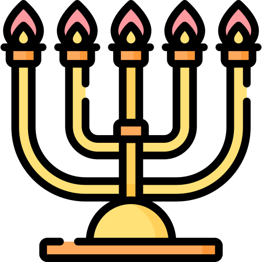 menorah Special Lineal color icona