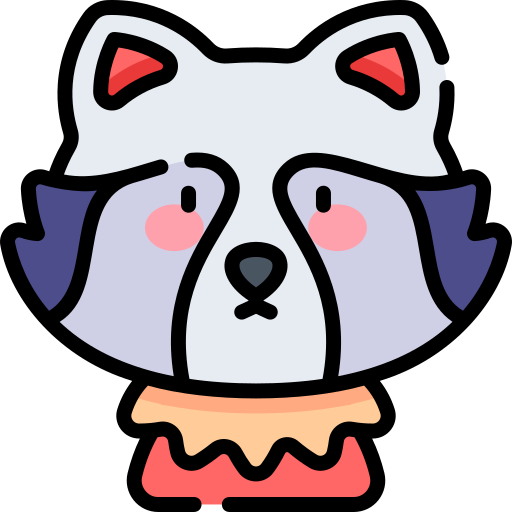 너구리 Kawaii Lineal color icon