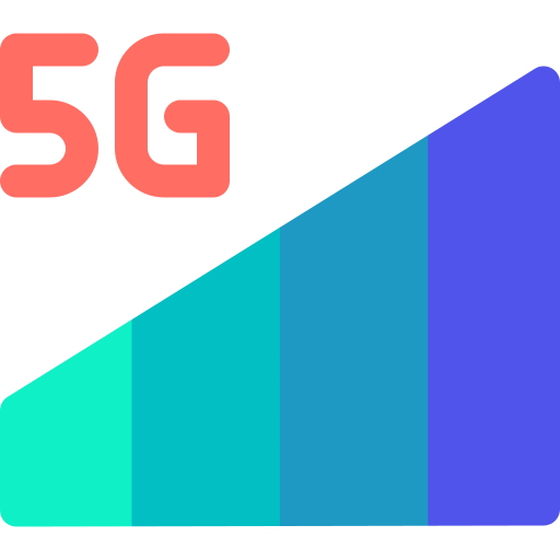 5g Basic Rounded Flat Ícone