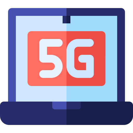 5g Basic Rounded Flat Ícone