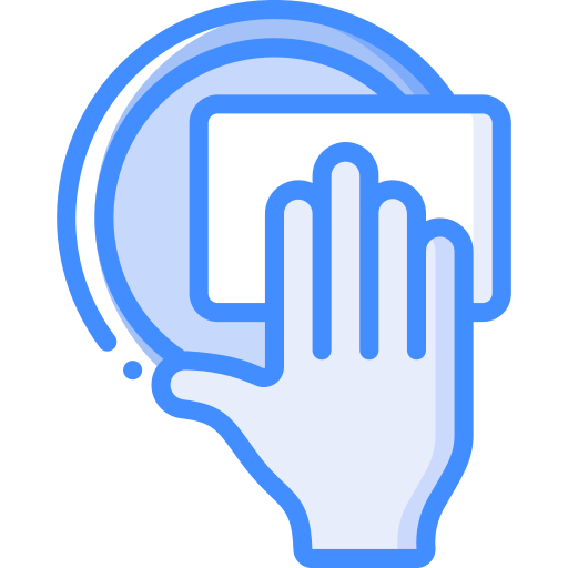 Hand Basic Miscellany Blue icon