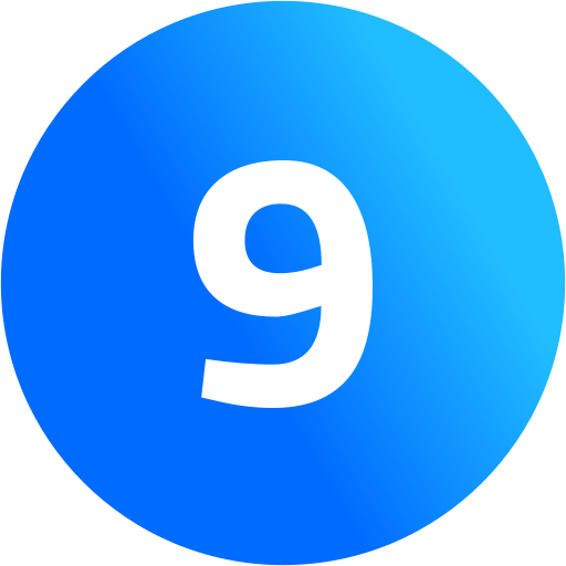 Number 9 Generic Circular icon