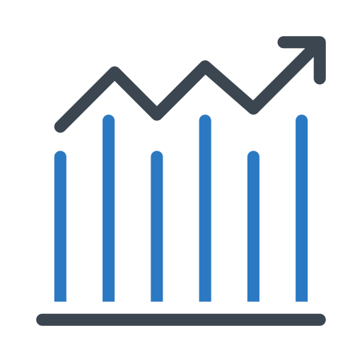 graphique en ligne Generic Blue Icône