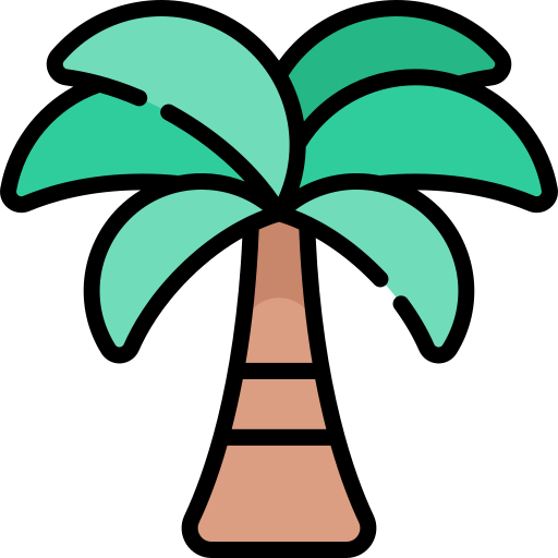 palme Kawaii Lineal color icon