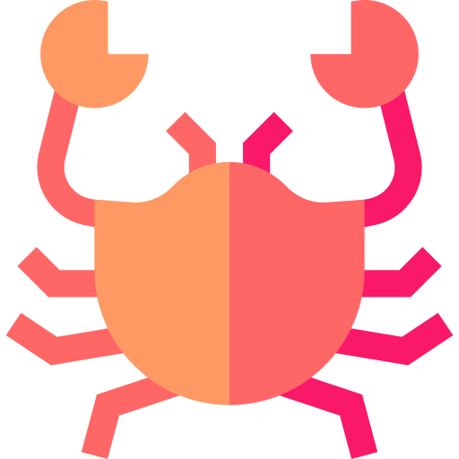 Crab Basic Straight Flat icon