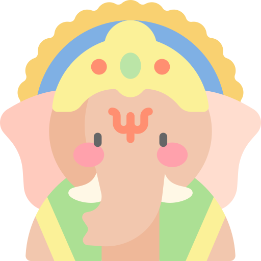 Ganesha Kawaii Flat icon