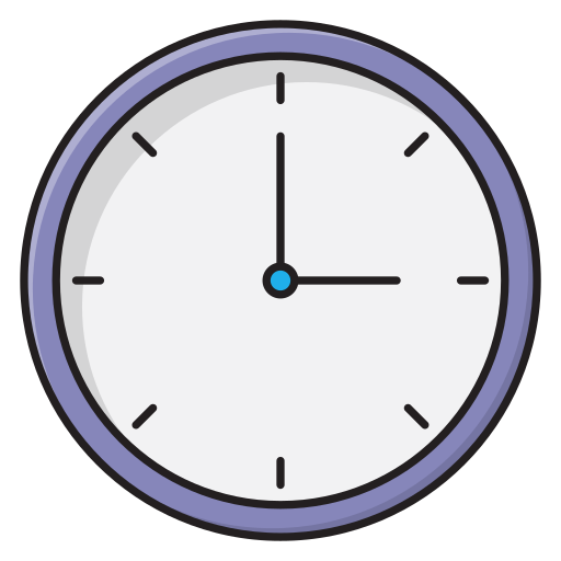 Wall clock Vector Stall Lineal Color icon