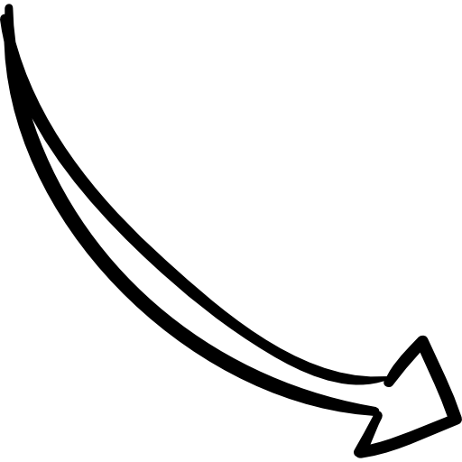 Right drawn arrow Hand Drawn Black icon