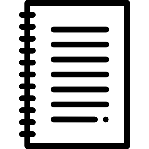 carnet Detailed Rounded Lineal Icône