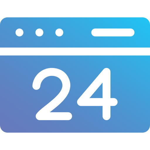 24 hours Generic Flat Gradient icon