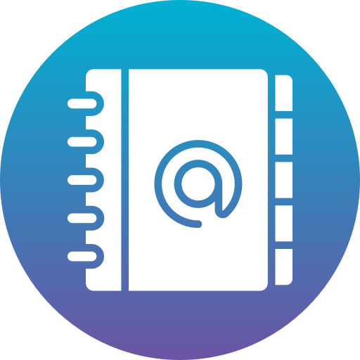 lista telefônica Generic Flat Gradient Ícone