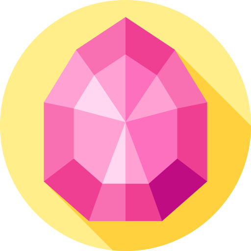 Gem Flat Circular Flat icon