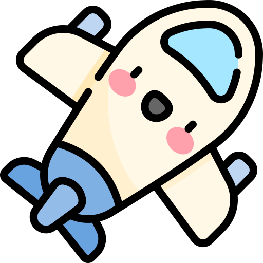 flugzeug Kawaii Lineal color icon