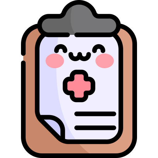 의료 진단서 Kawaii Lineal color icon