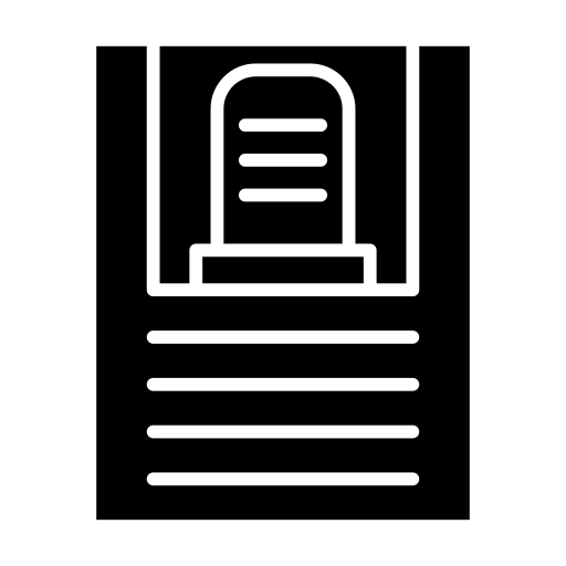 certidão de óbito Generic Glyph Ícone