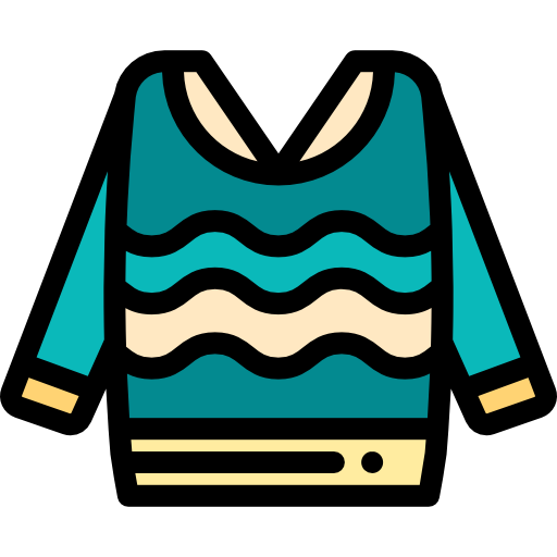 Sweater Detailed Rounded Lineal color icon