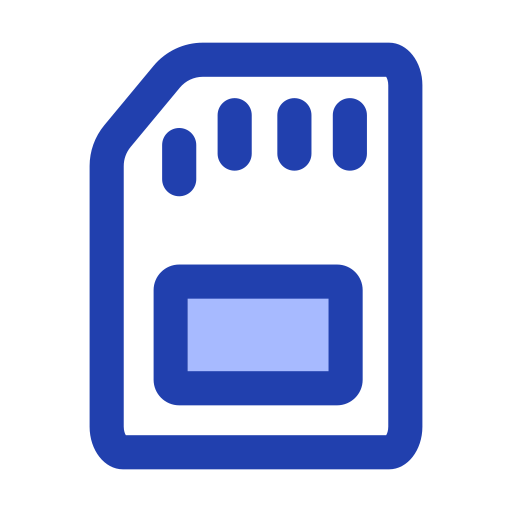 Memory card Generic Blue icon