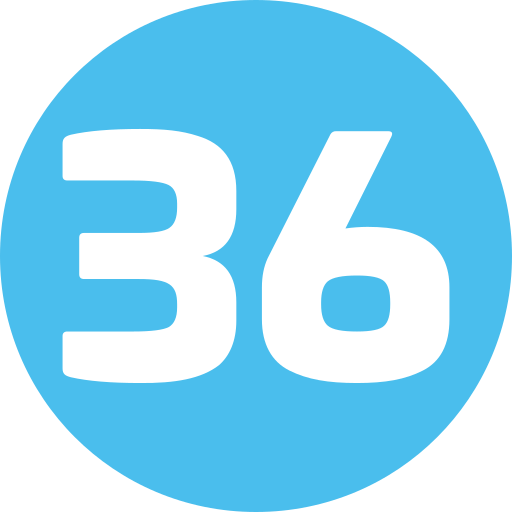 서른 여섯 Generic Flat icon