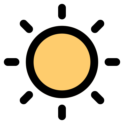 Sun Generic Outline Color icon