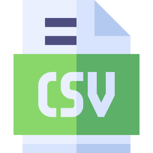 csv Basic Straight Flat Ícone