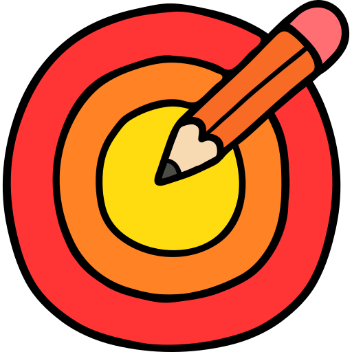 Target Hand Drawn Color icon