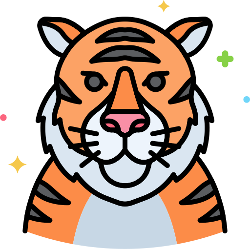 tiger Flaticons Lineal Color icon