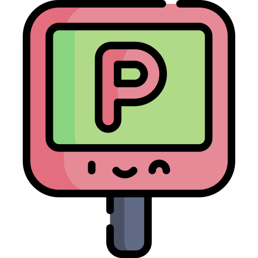 Parking sign Kawaii Lineal color icon