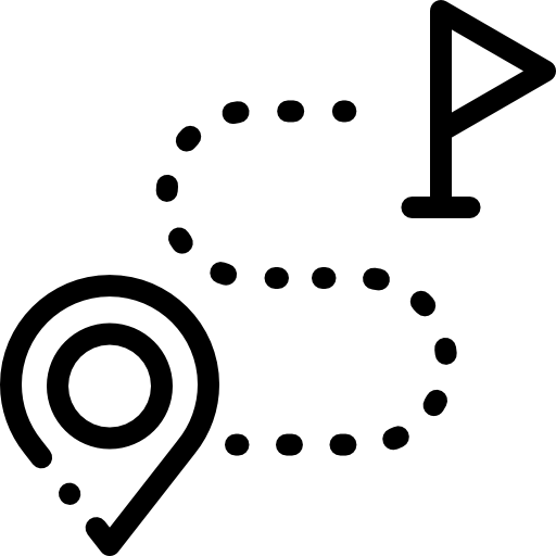 route Detailed Rounded Lineal Icône