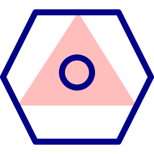 Octahedron Detailed Mixed Lineal color icon