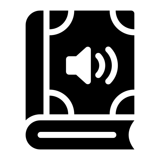 książka audio Generic Glyph ikona