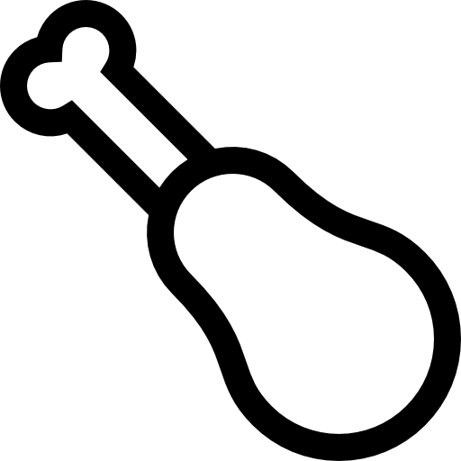 cuisse de poulet Basic Straight Lineal Icône