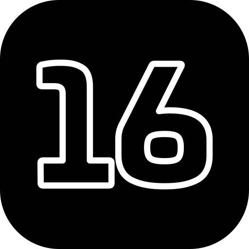 szesnaście Generic Glyph ikona