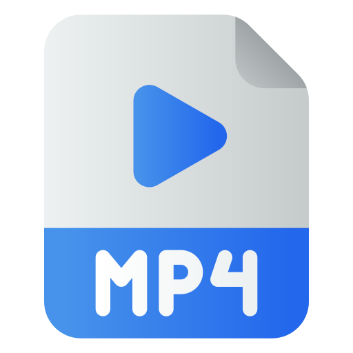 mp4 Generic Flat Gradient icon