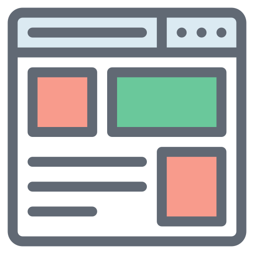 Web page Generic Outline Color icon