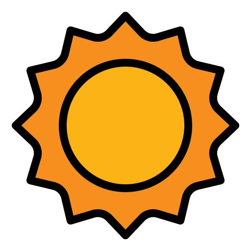 太陽 Generic Outline Color icon