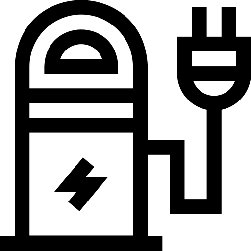 elektrisch station Basic Straight Lineal icoon