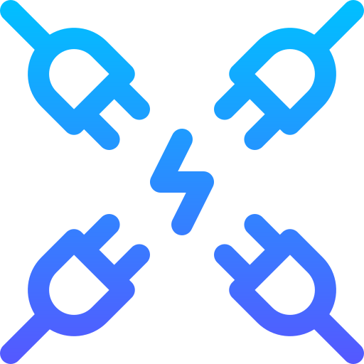 플러그 Basic Gradient Lineal color icon